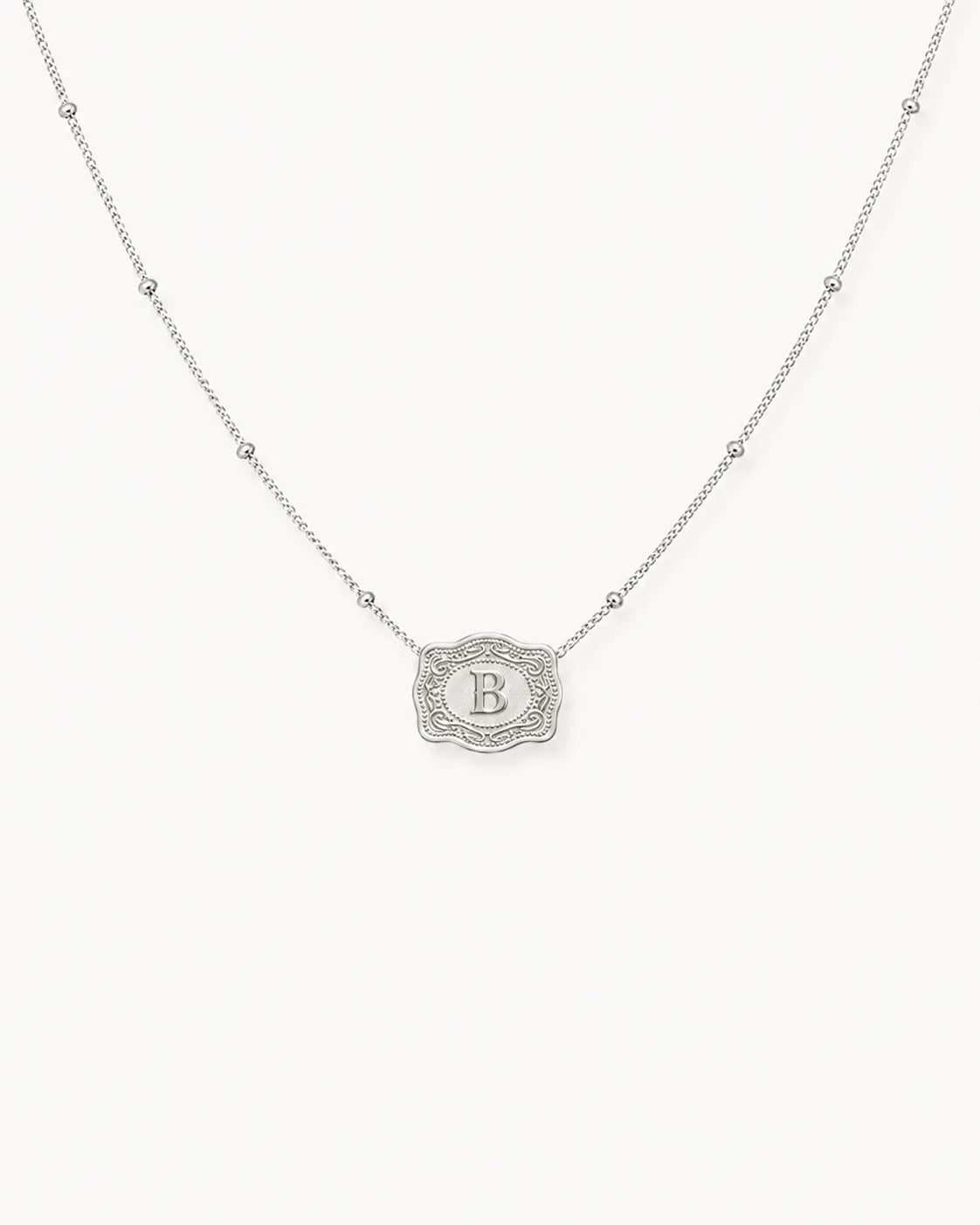 Mini Belt Buckle Initial Necklace