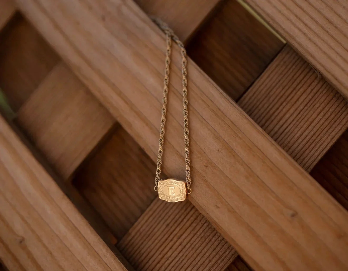 Mini Belt Buckle Initial Bracelet