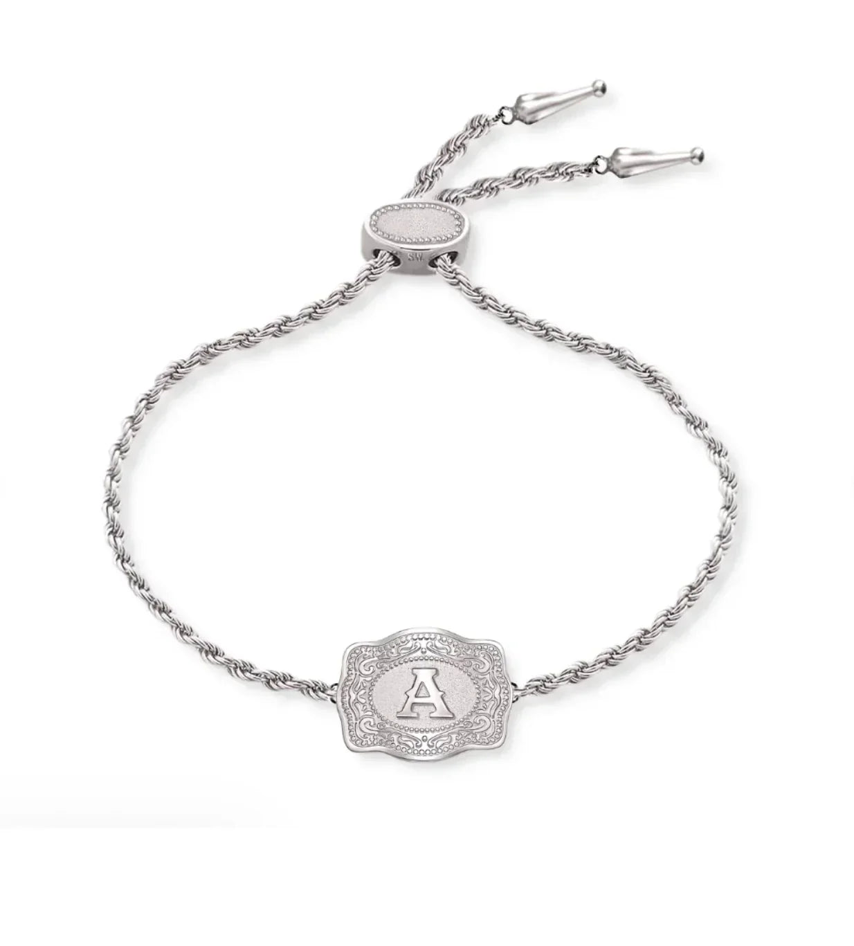 Mini Belt Buckle Initial Bracelet